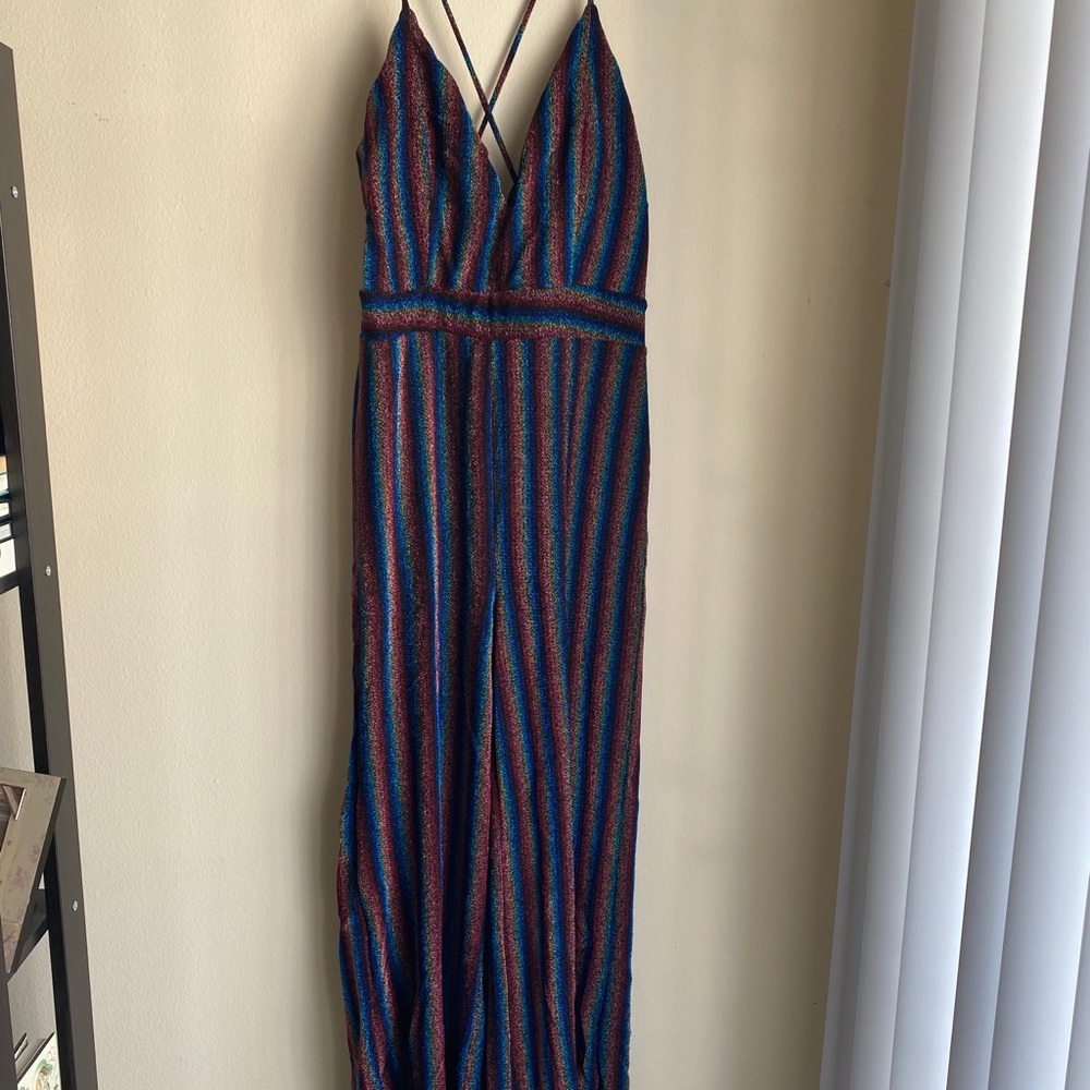 70s Rainbow Sparkly Jumpsuit